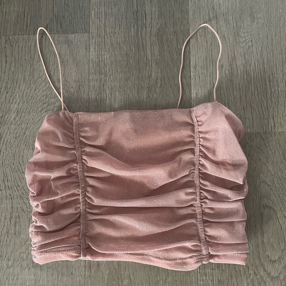 Sparkly pink tank top